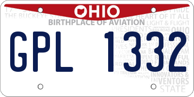 OH license plate GPL1332