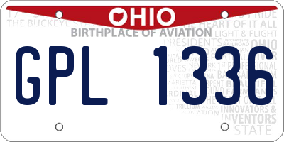 OH license plate GPL1336