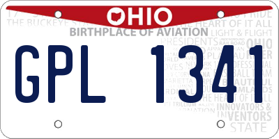 OH license plate GPL1341