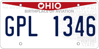 OH license plate GPL1346