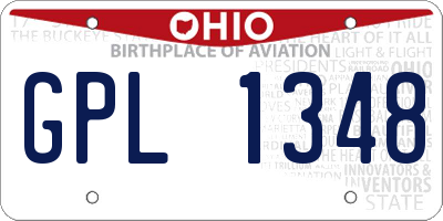OH license plate GPL1348