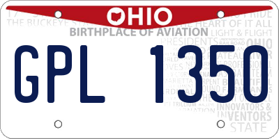 OH license plate GPL1350