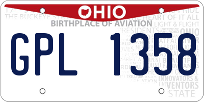 OH license plate GPL1358