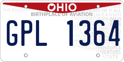 OH license plate GPL1364