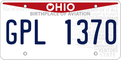 OH license plate GPL1370