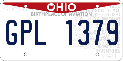 OH license plate GPL1379