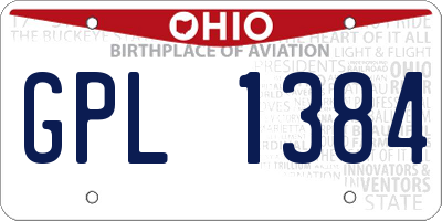 OH license plate GPL1384