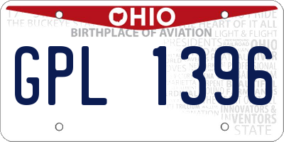 OH license plate GPL1396