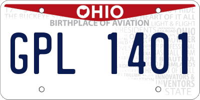 OH license plate GPL1401