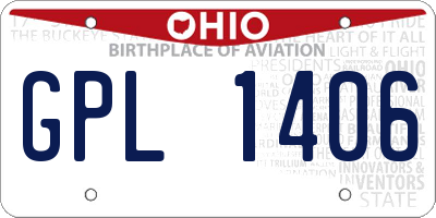 OH license plate GPL1406