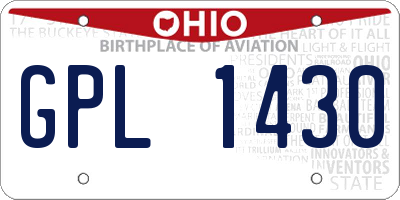 OH license plate GPL1430