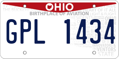 OH license plate GPL1434