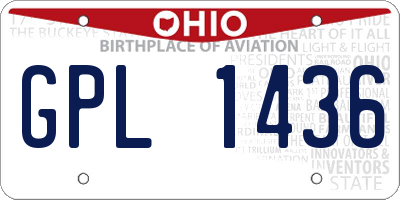 OH license plate GPL1436