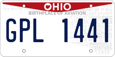 OH license plate GPL1441