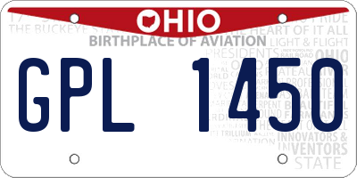 OH license plate GPL1450