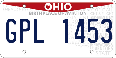 OH license plate GPL1453