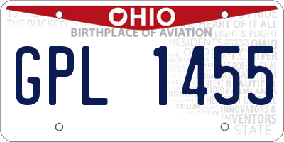 OH license plate GPL1455