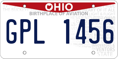 OH license plate GPL1456