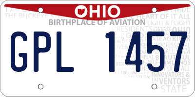 OH license plate GPL1457