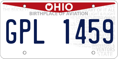 OH license plate GPL1459