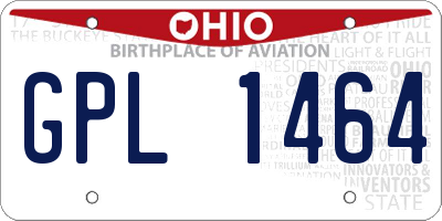 OH license plate GPL1464