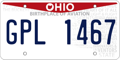 OH license plate GPL1467