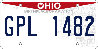 OH license plate GPL1482