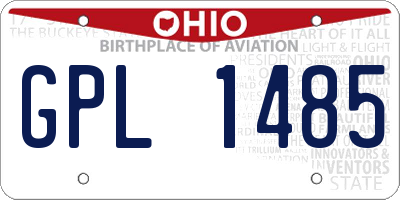 OH license plate GPL1485