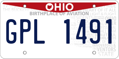 OH license plate GPL1491