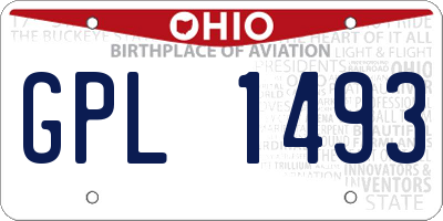 OH license plate GPL1493