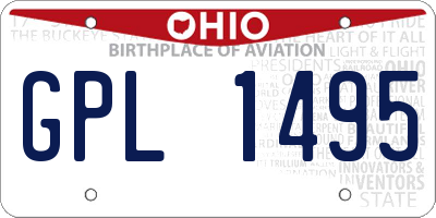 OH license plate GPL1495