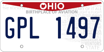 OH license plate GPL1497