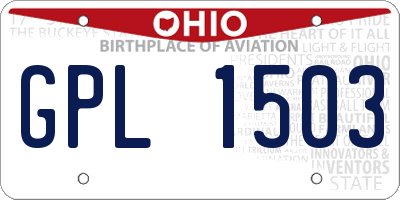 OH license plate GPL1503