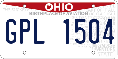 OH license plate GPL1504