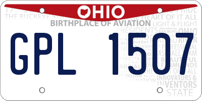 OH license plate GPL1507
