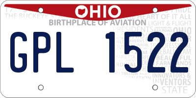 OH license plate GPL1522