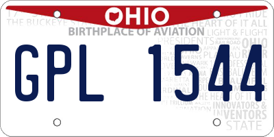 OH license plate GPL1544