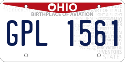 OH license plate GPL1561