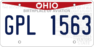 OH license plate GPL1563