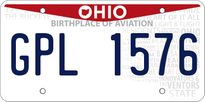 OH license plate GPL1576