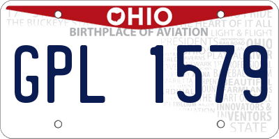 OH license plate GPL1579
