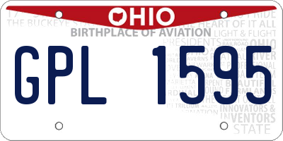 OH license plate GPL1595