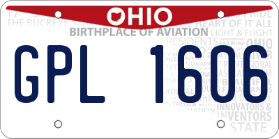 OH license plate GPL1606