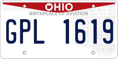 OH license plate GPL1619