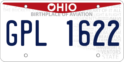 OH license plate GPL1622