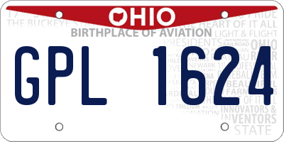 OH license plate GPL1624