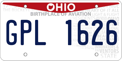 OH license plate GPL1626