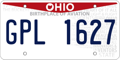 OH license plate GPL1627