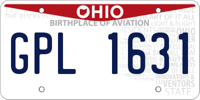 OH license plate GPL1631