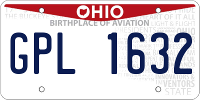 OH license plate GPL1632